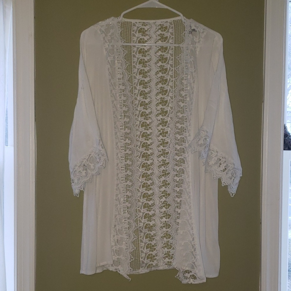 White boho shawl
